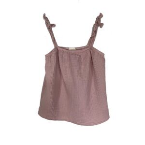 Walking on Sunshine Girl’s Tie Shoulder Dusty Pink Summer Top